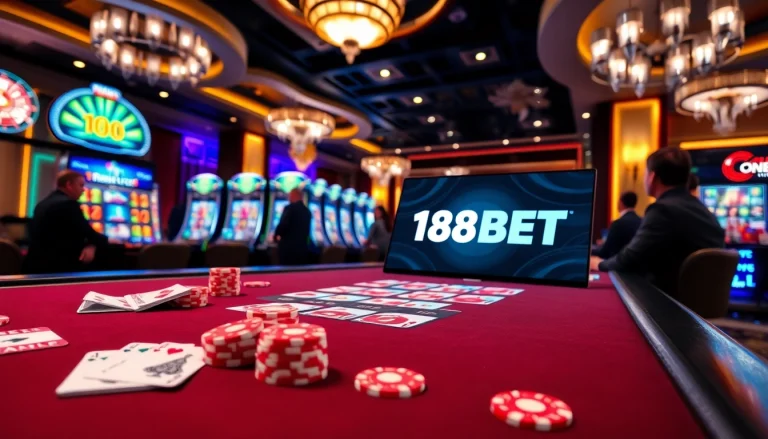 Experience high-stakes excitement at 188BET's vibrant casino, with dynamic games and elegant decor.