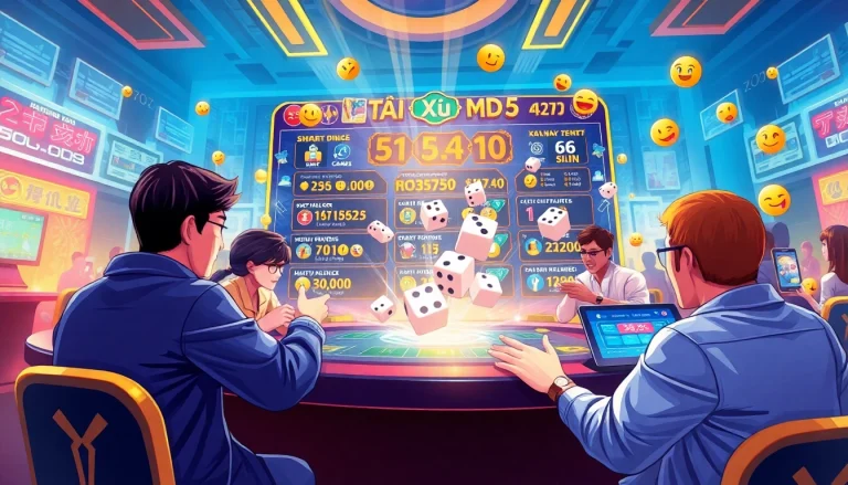 Experience the thrill of Tài Xỉu MD5 with dynamic online gaming visuals.