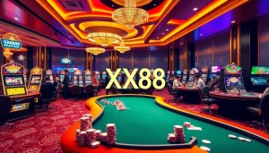 Winning at XX88 online casino with vibrant tables and players engaged in thrilling games.