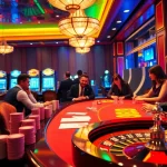 Players winning big at https://sumvip.mom/, enjoying a thrilling casino atmosphere with poker chips and cards.