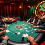 Players engage in thrilling poker action at vin 88 casino, showcasing intense focus and excitement.