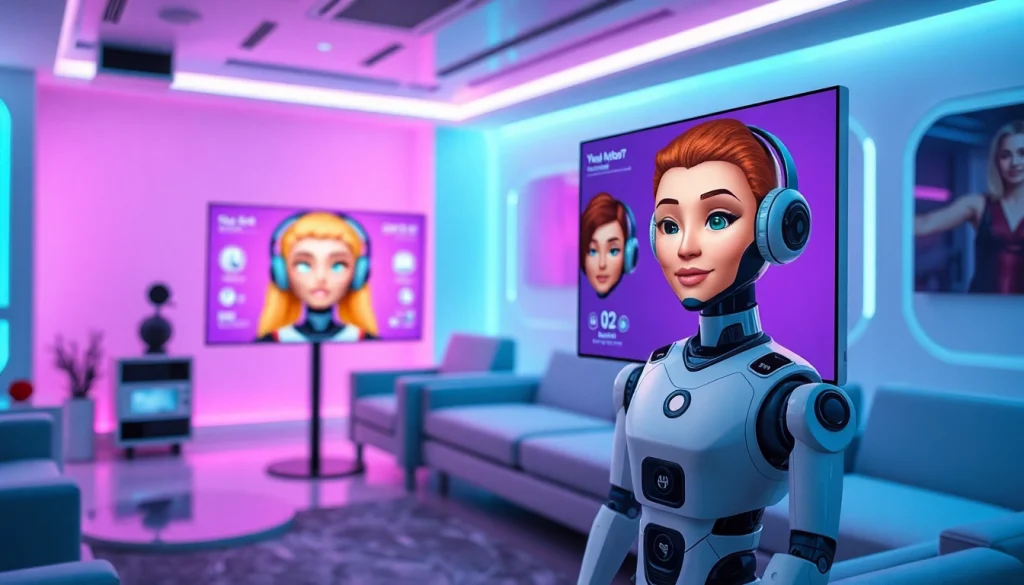 Engaging scene featuring the best nsfw ai chatbots with realistic avatars and a futuristic atmosphere.