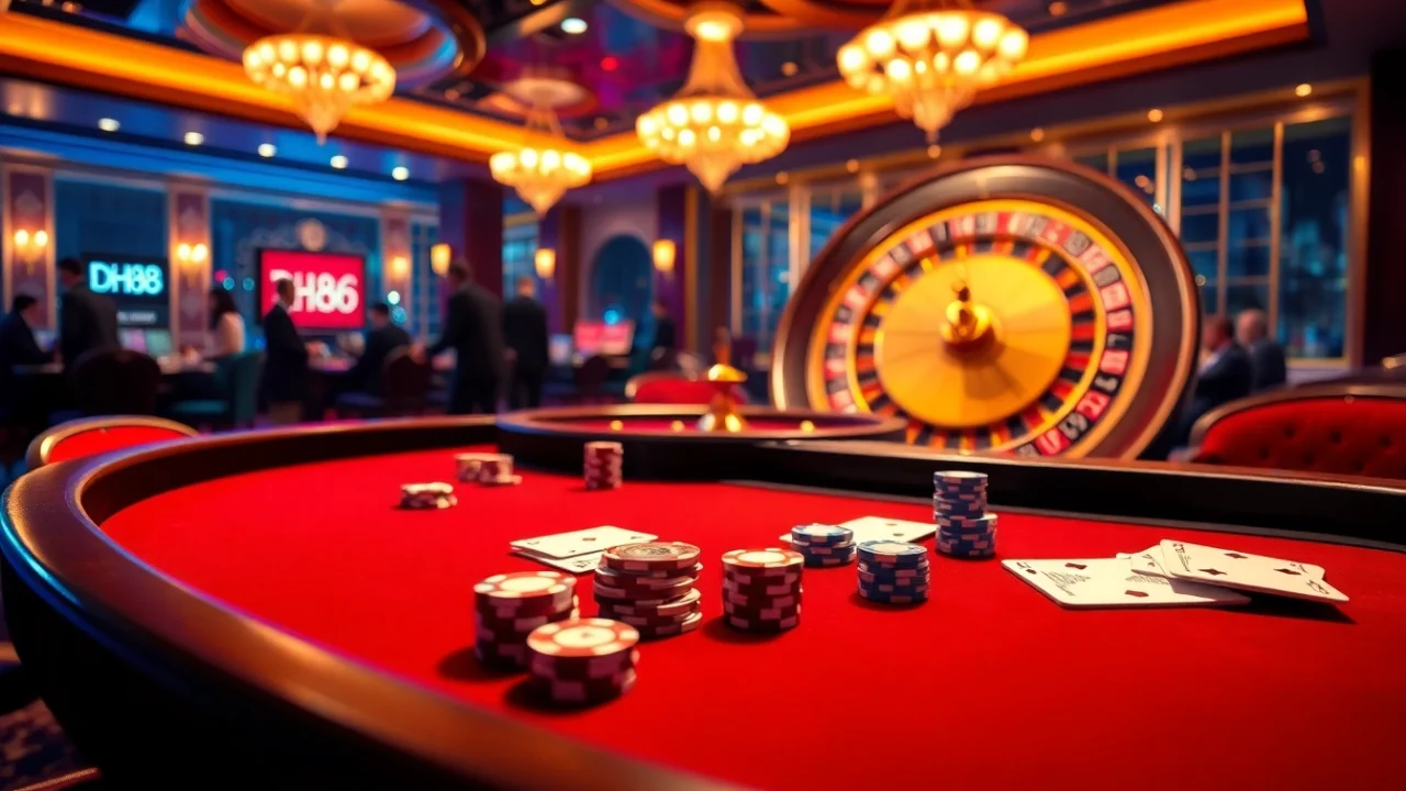 Excited gamblers enjoying a luxurious gaming experience at DH88 casino.