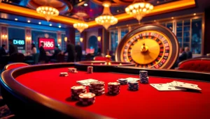 Excited gamblers enjoying a luxurious gaming experience at DH88 casino.