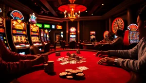 SODO casino scene showcasing luxury poker gameplay and engaging slot machines.