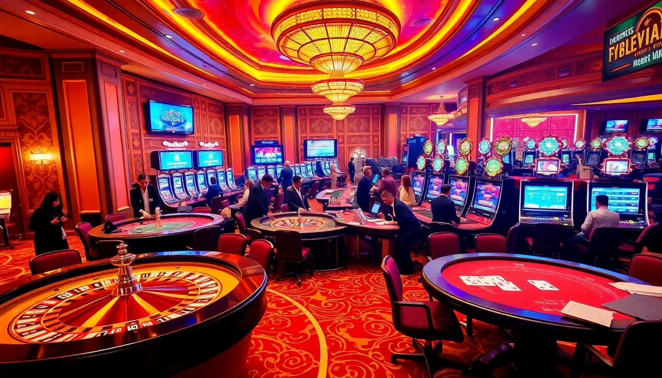 Croupiers dealing at a luxurious casino table, embodying the excitement of online gambling at https://789bet.ac/.