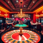 Tham gia các trải nghiệm chơi game đầy hồi hộp tại https://luck8.net với cảnh casino sống động, có bàn poker và bánh xe roulette.