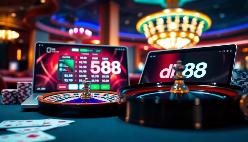 Join the excitement at DH88 as players strategize over poker chips and roulette.