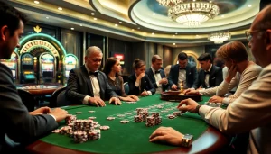 Players enjoying the excitement of the 88i game at a luxurious casino table.