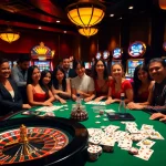 Engage with the thrilling atmosphere at 88i casino tables featuring roulette wheels and poker chips.
