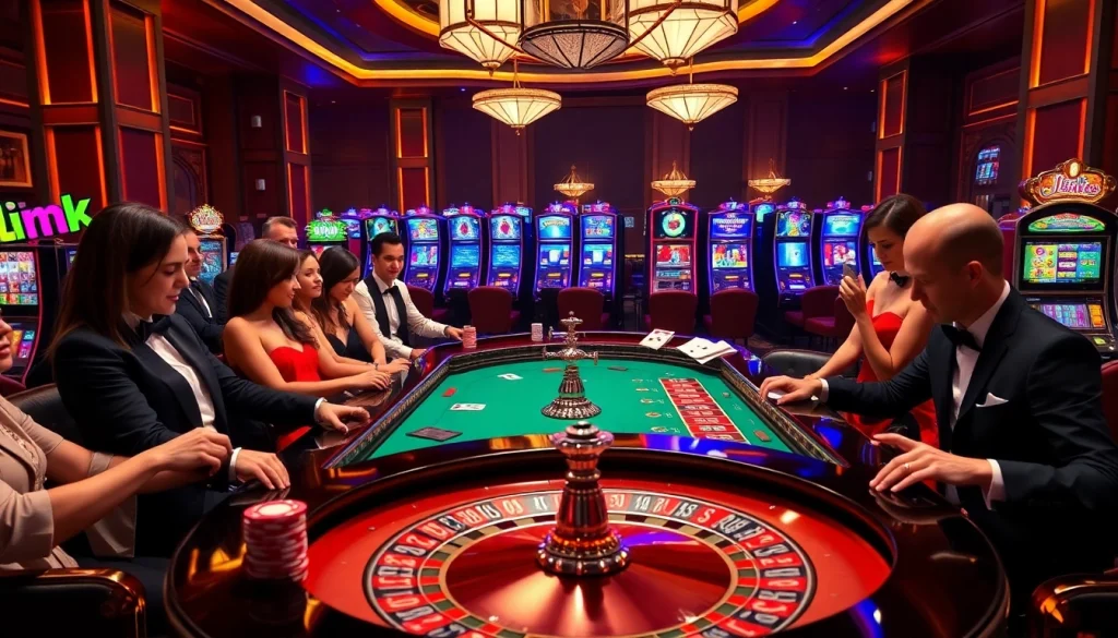 Experience the excitement with link 88i at the luxurious casino table filled with vibrant poker chips.