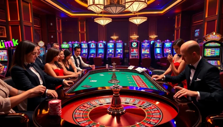 Experience the excitement with link 88i at the luxurious casino table filled with vibrant poker chips.