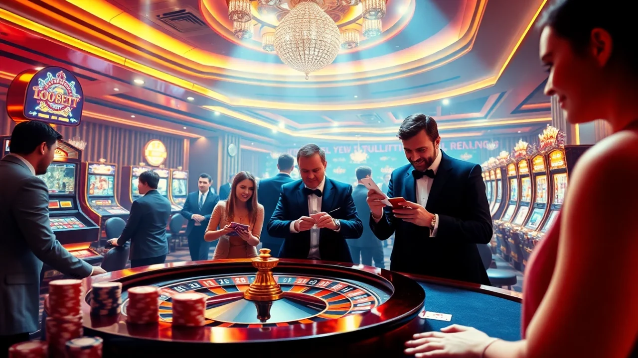 Exciting gaming environment at 789F, showcasing poker chips and a roulette wheel.