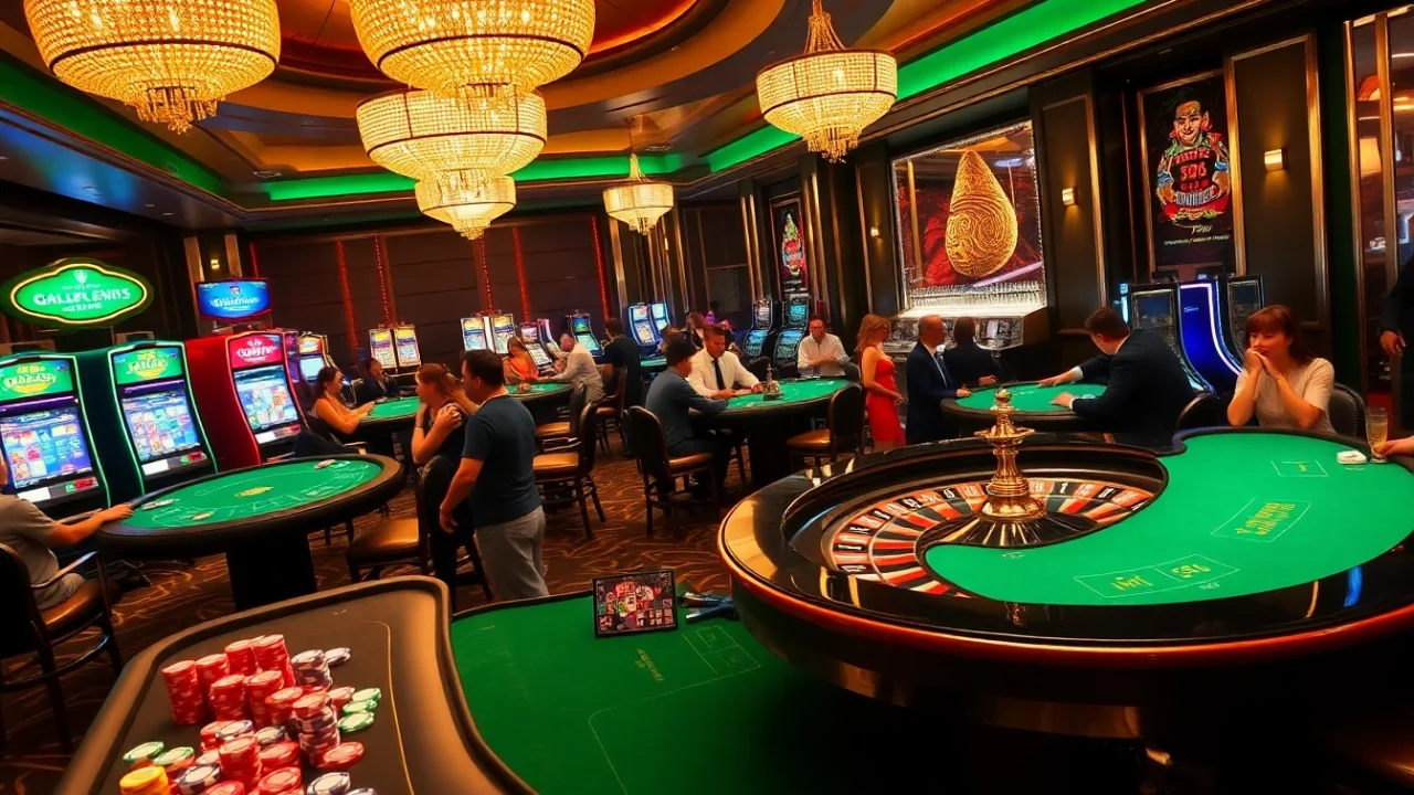 Experience thrilling gameplay at XX88 with luxurious casino tables and engaging players.