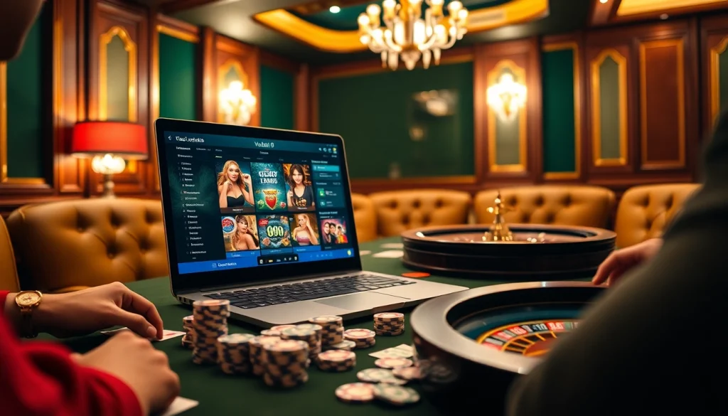 Experience the thrill of gaming action at vuabai9 casino with luxurious settings and captivating visuals.