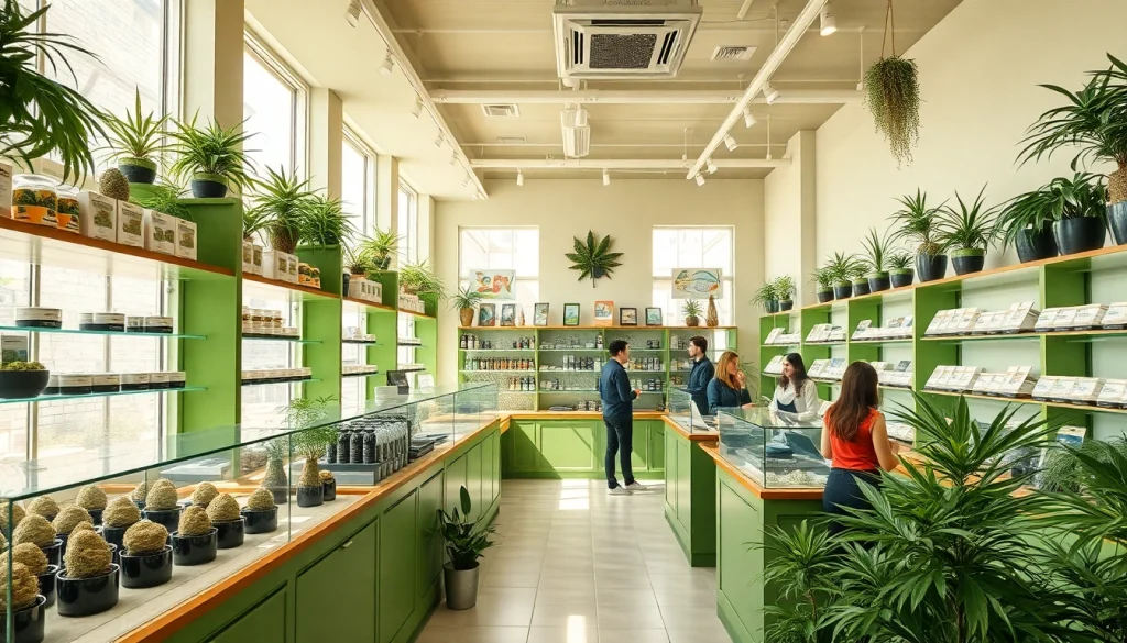 Offre variée de produits de Weedmaps Lloret de Mar dans un magasin coloré.