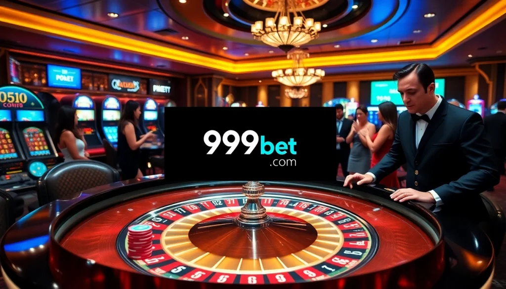 Experience the thrill of gambling at 999bet com with vibrant roulette, chips, and excitement.