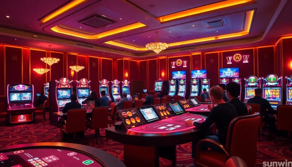 sunwin premium online gaming environment with luxurious casino elements