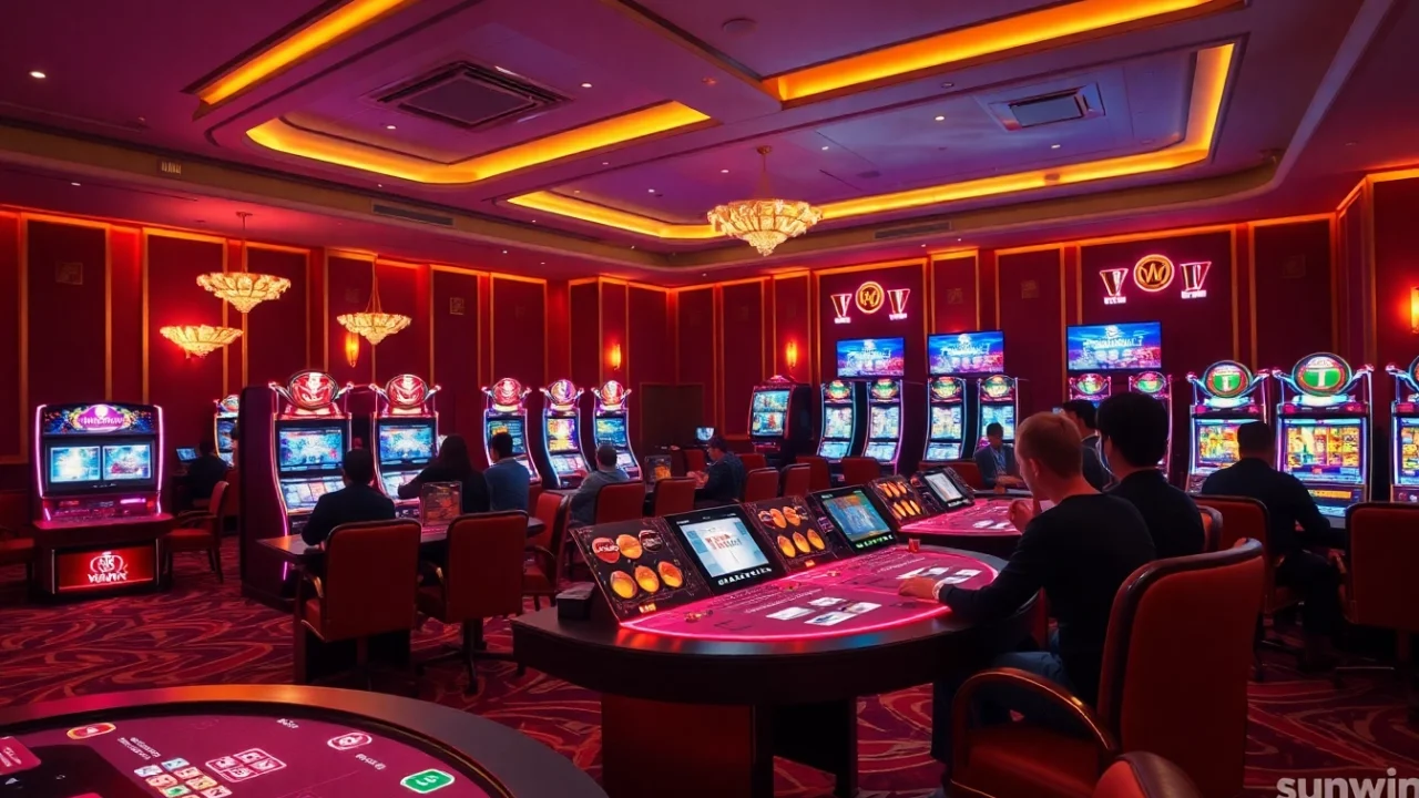 sunwin premium online gaming environment with luxurious casino elements