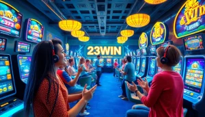 Exciting online gaming scene featuring 23WIN with diverse players and vibrant atmosphere.