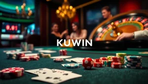 Kuwin players enjoying an engaging casino experience at a vibrant gambling table.