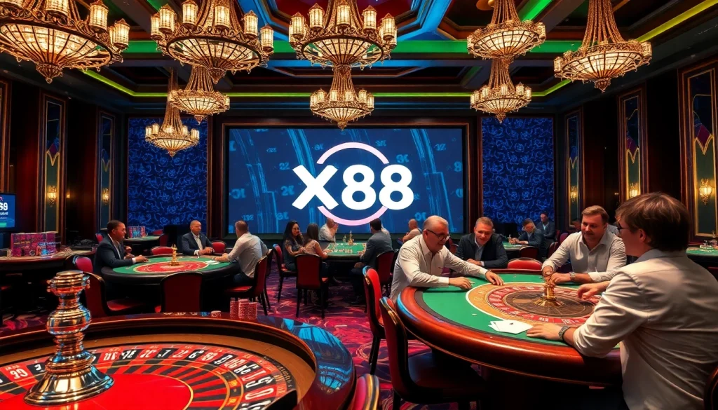 Experience the thrill of winning at XX88 with vibrant casino games and luxurious ambiance.