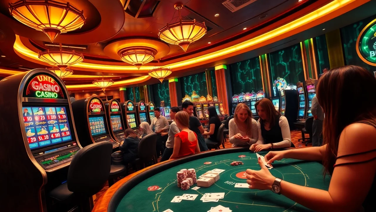 Experience the thrill of gambling excitement at https://em777.live/ with vibrant casino scenes and engaging players.