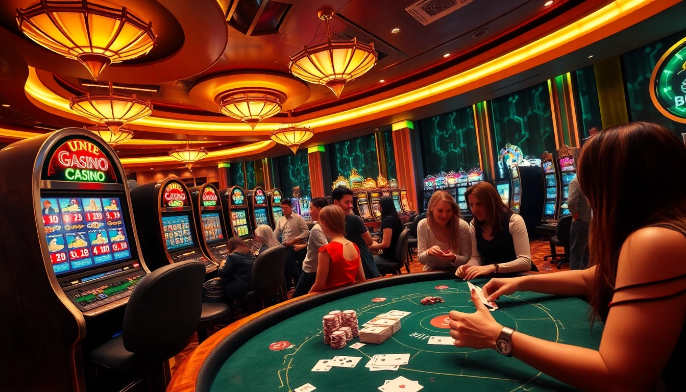 Experience the thrill of gambling excitement at https://em777.live/ with vibrant casino scenes and engaging players.