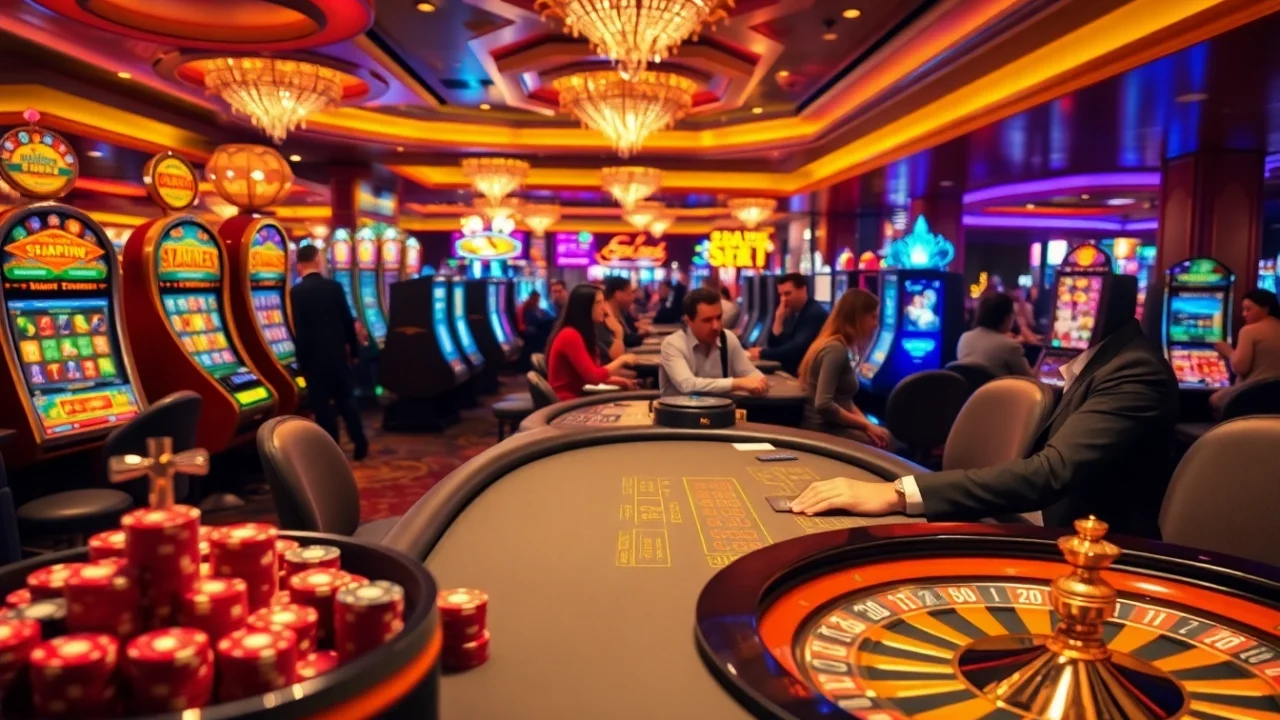 Experience the excitement of high stakes gambling at haywin casino tables with vibrant poker chips and slots.