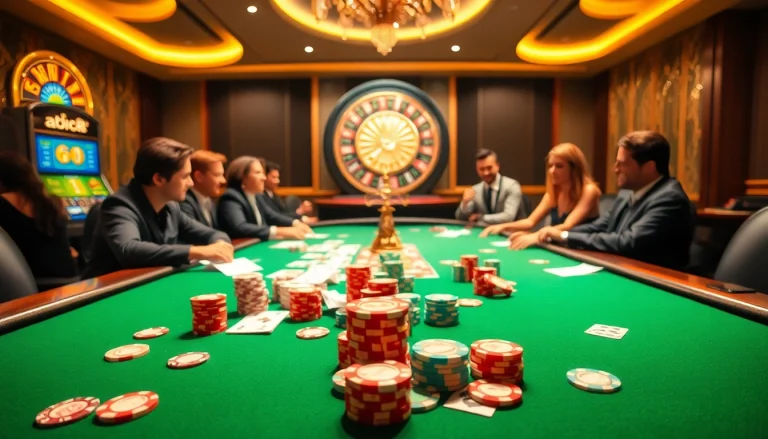 Experience the excitement of abc8 with vibrant poker games and luxurious casino elements.