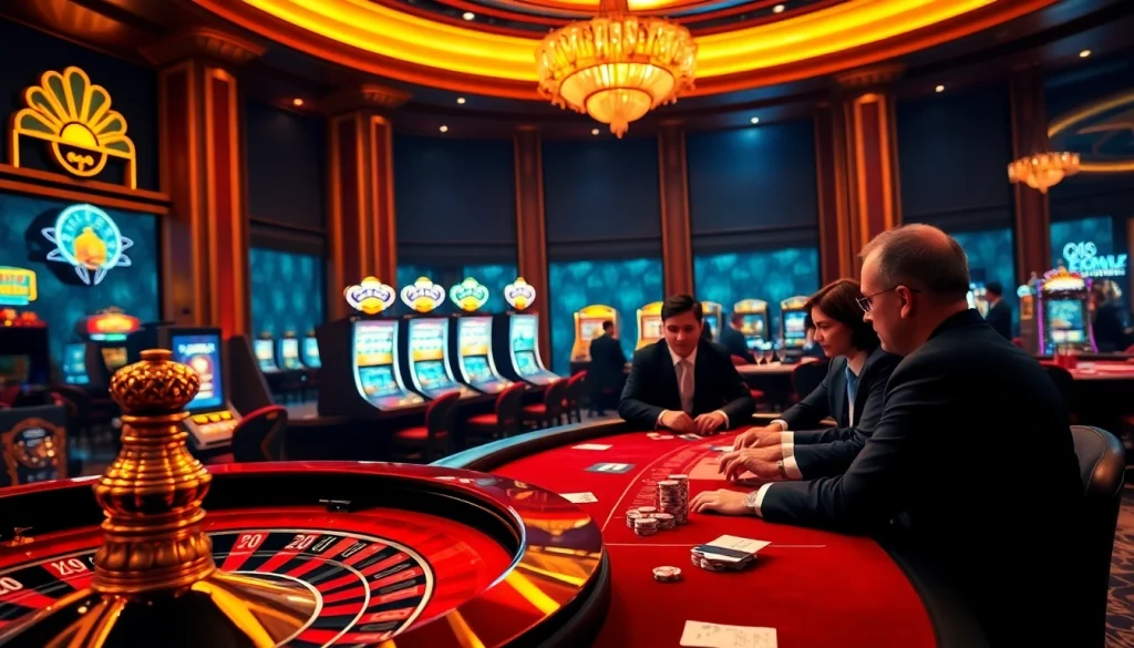 Engaged players at a luxurious casino table, showcasing thrilling action reminiscent of https://kkwinzz.com/.