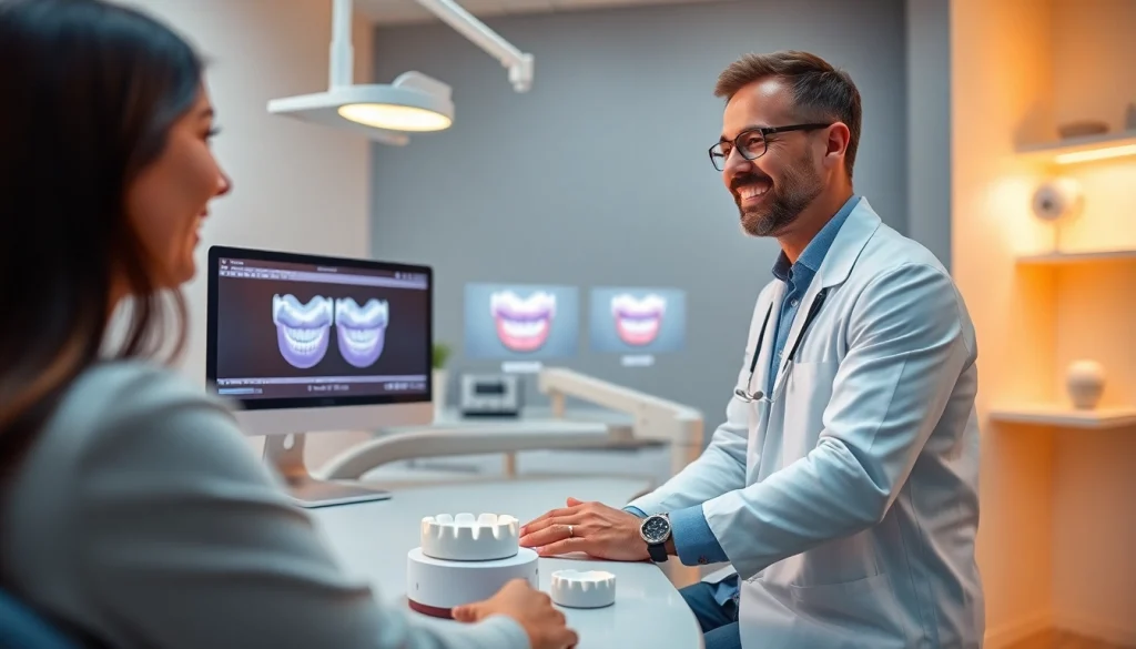 Recommended mouthpiece orthodontics consultation in a modern dental clinic.