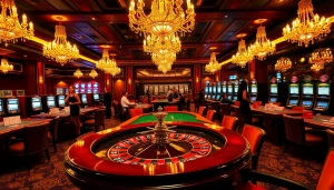 Players enjoying a roulette game in a luxurious casino setting with a focus on RR99 themed excitement.