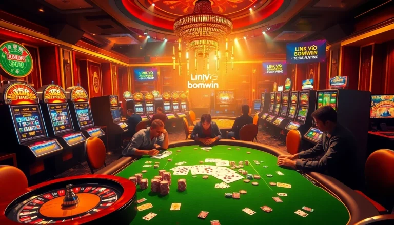 Engage in exciting online gaming experiences with LINK VÀO Bomwin and vibrant casino visuals.