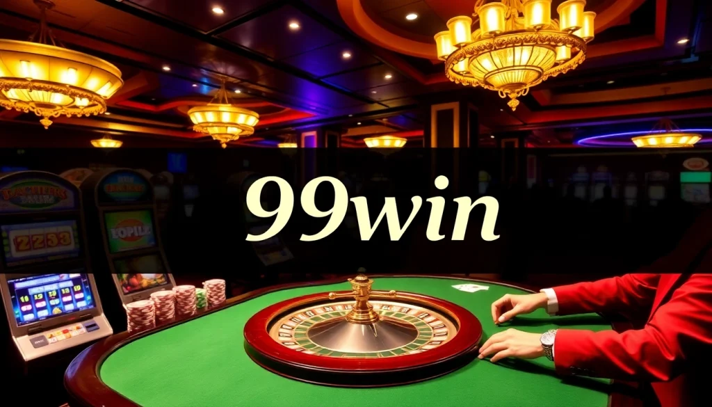 Experience the thrill of winning at 99win casino with vibrant tables and roulette.