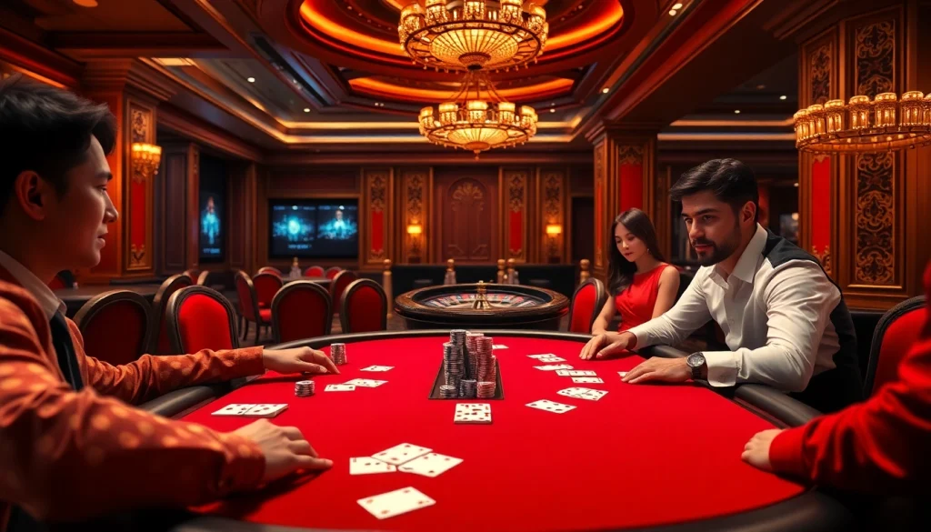 Experience high-stakes poker at 789f, showcasing intense gameplay and luxurious casino ambiance.