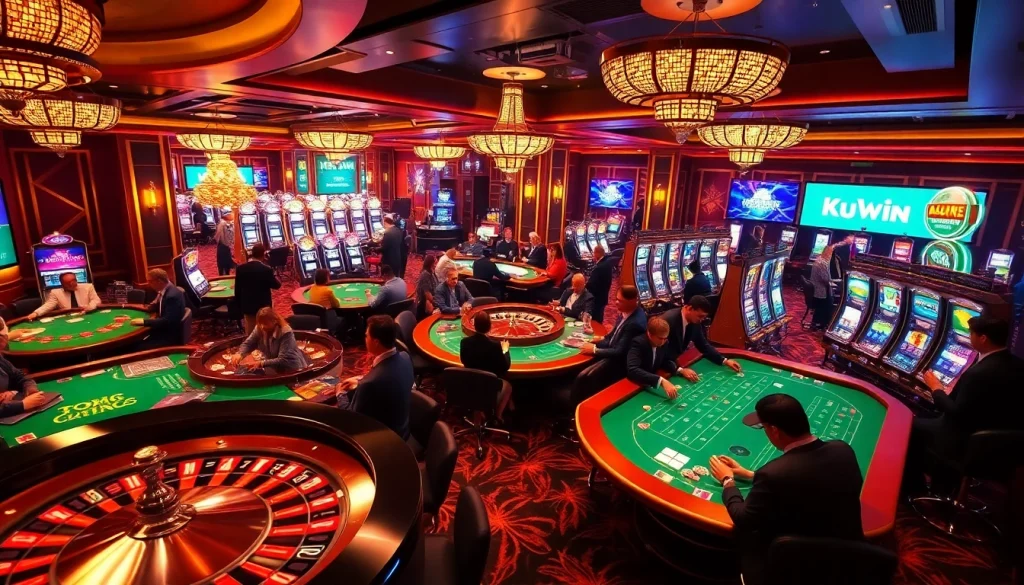 Players enjoy a thrilling roulette game at https://kuwin.ng/, showcasing vibrant casino excitement and high-stakes betting.