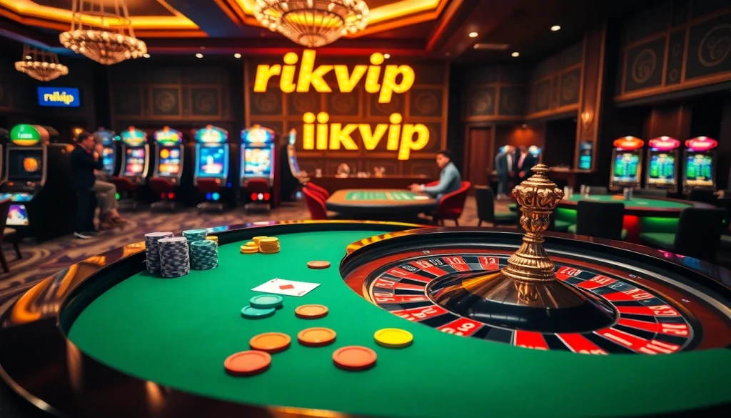 Experience thrilling gambling action at rikvip's elegant casino tables and vibrant games.