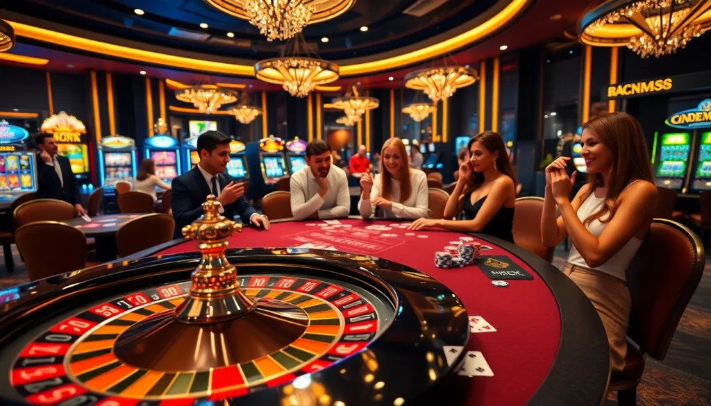 Players enjoying a vibrant kg88 casino experience at an exciting blackjack table.