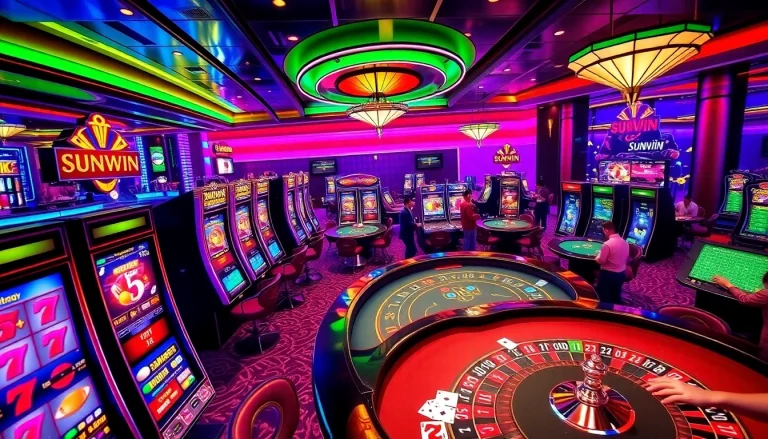 Players enjoying thrilling games at the SUNWIN online casino platform.