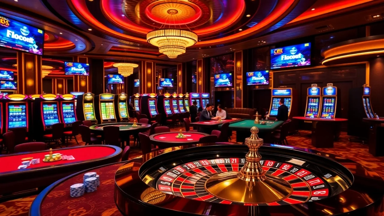 Experience the thrill of LC88 gaming with vibrant casino tables and action-packed roulette.