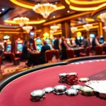 Experience the thrill of gambling at Sunwin with vibrant slot machines and poker tables.